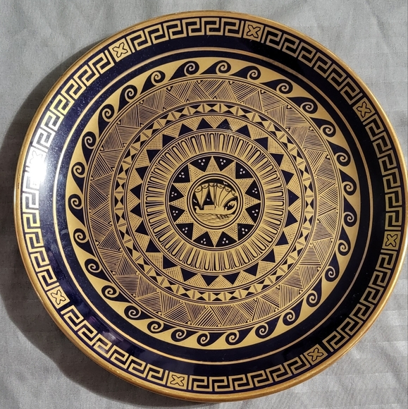 Nassos hand made 24k gold in Rhodos Greece wall plate - Picture 1 of 6